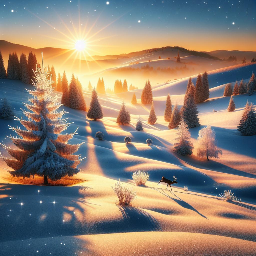 Dawn's Snowy Serenade