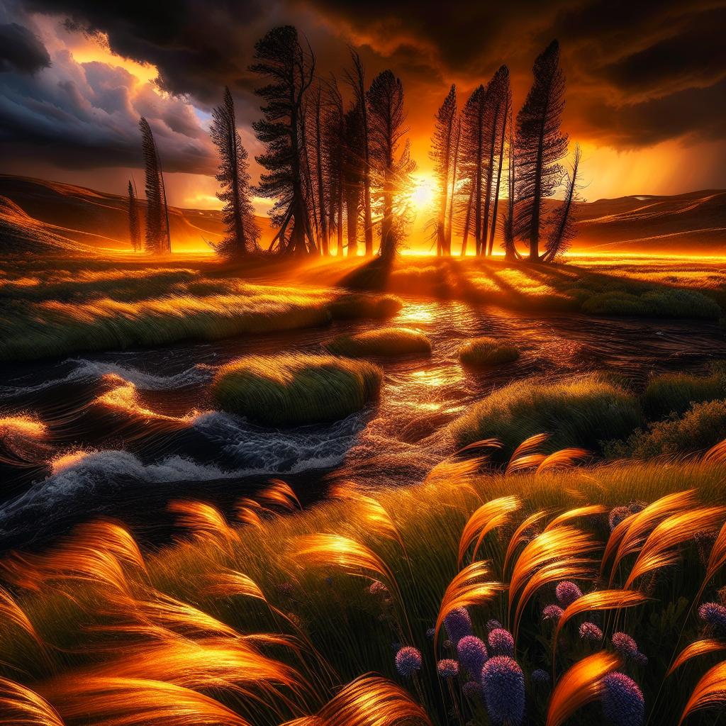 Energetic Stormy Sunset