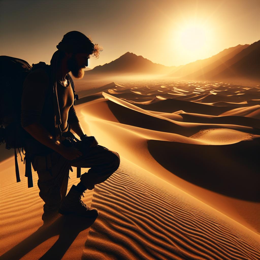 Desert Shadows at Dusk