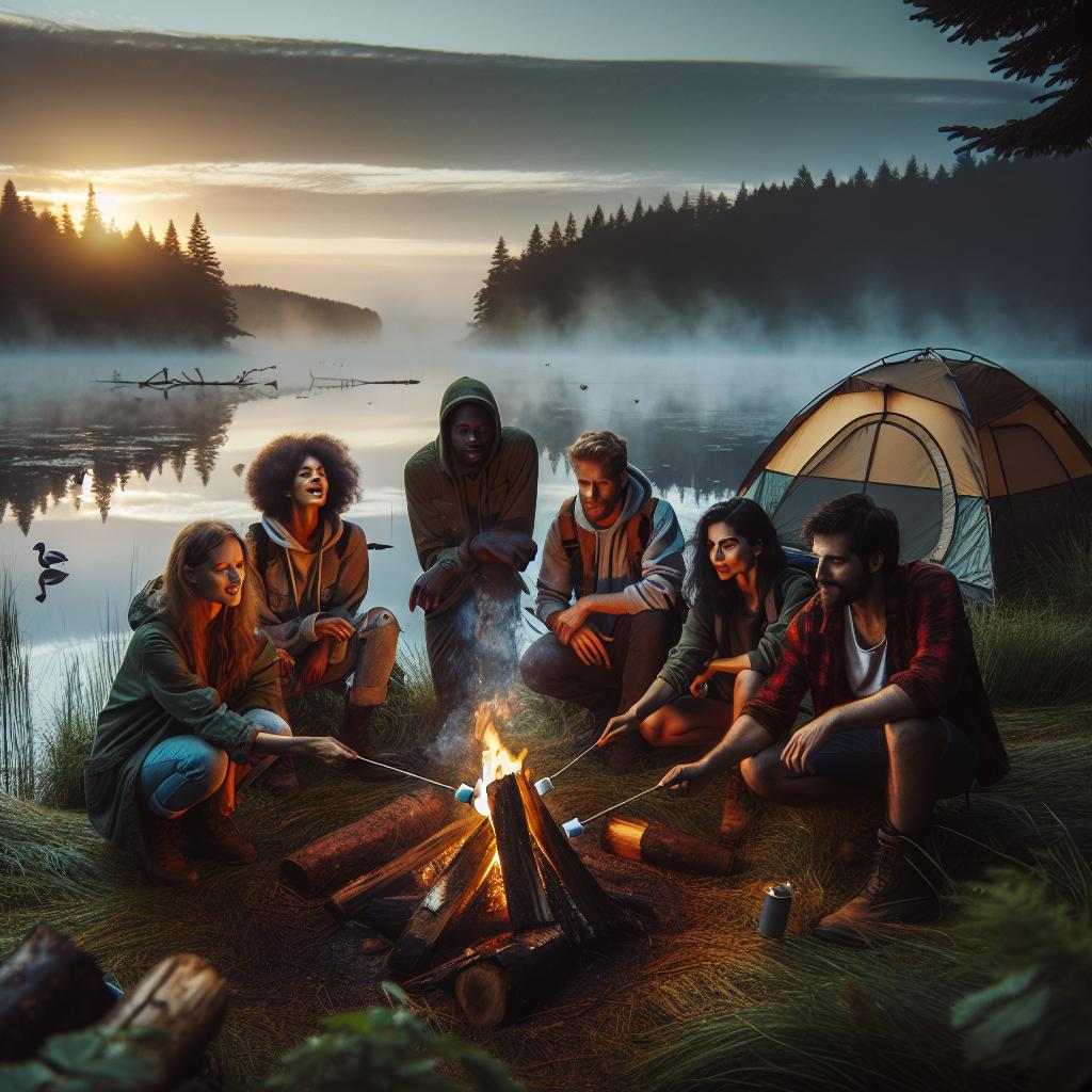Dawn at the Serene Campsite