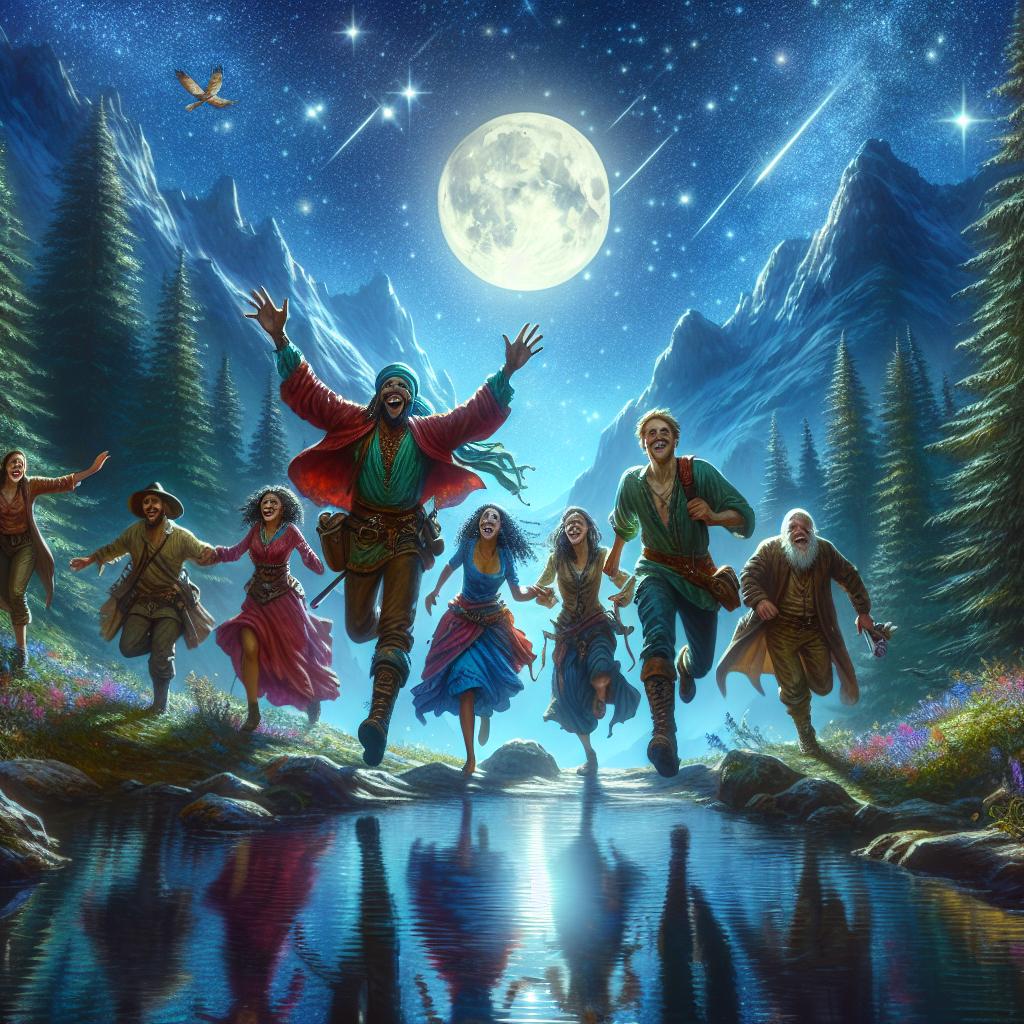 Moonlit Mountain Adventure