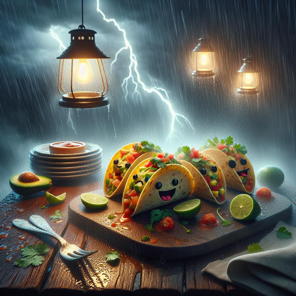 Tacos Under Thunderous Skies