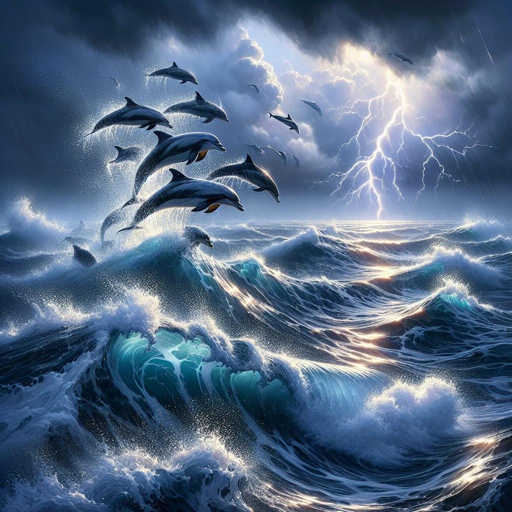 Stormy Playtime at Sea