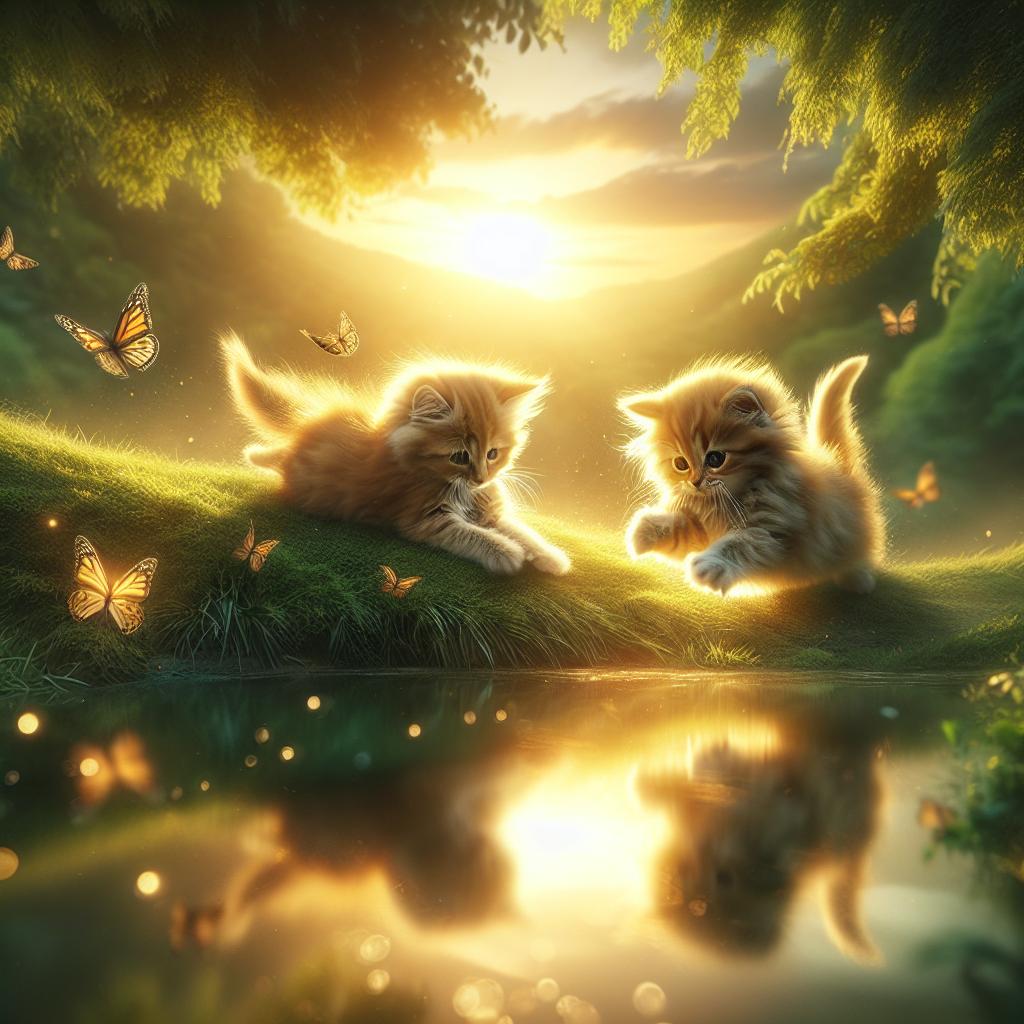 Kittens at Golden Hour