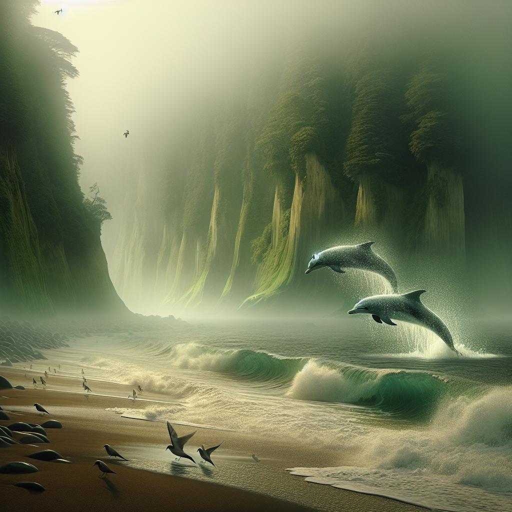 Misty Dance of Dolphins