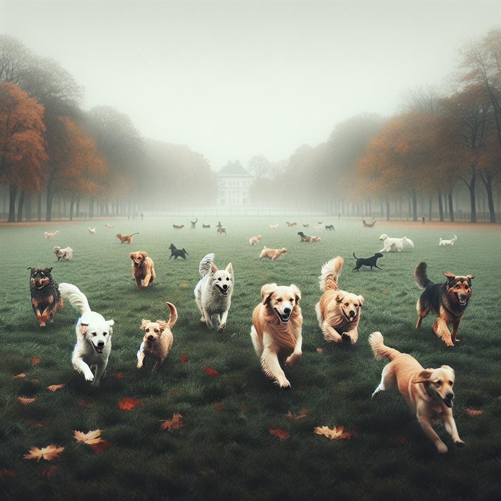 Melancholy Canines in Grey